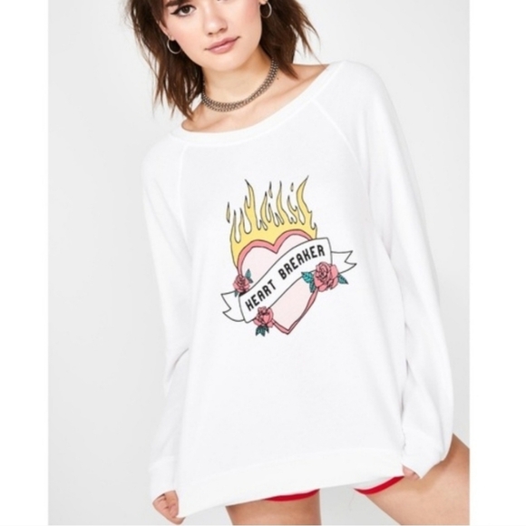 Wildfox Heart Breaker Pullover Size Small NWT - Picture 1 of 5
